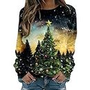 black women friday ad Christmas Sweatshirts for Women 2023 Funny Graphic Print Long Sleeve Shirts Casual Fall Crewneck Pullover Xmas Holiday Tops