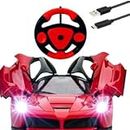 KRIMION® Remote Control Car with Open able Door,Ultimate Remote Control Sports Car with Openable Doors and LED Lights - 1:16 Scale (Unit 1) (RED (Square Remote)) (RED (SQU))…