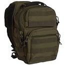 Mil-Tec One Strap Assault Pack Sm, Zaino Monospalla, Stile Militare, 10 litri, Oliva, Small (30 x 22 x 13 cm)