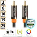 FosPower Gold Plated Dual Layer RCA S/PDIF Digital Coaxial Coax Audio Cable Plug