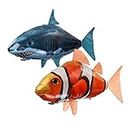 Air Swimmers Shark Large Remote Control Flying Fish Inflatable Clown Fishc Indoor Entertainment Children's Toy 2 Pack