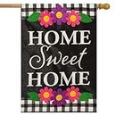 Home Sweet Home Flowers Everyday Burlap House Flag 40" x 28" Briarwood Lane