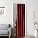 Burgundy Red Valentines Door Doorway Velvet Luxury Curtains for Living Room,Romantic Vintage Portiere Fake Temporary Tapestry Drapery Blocker Draft Curtain Divider for Backdrop Cover Movie Theatre,80L