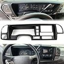 HECASA Double Din Dash Panel Kit Compatible with 1995-2002 GMC SUV/Truck Black w/Harness Car Radio Stereo