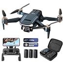 Brushless Motor Drone with 84 Mins Super Long Flight Time, Drone with Camera for Beginners, CHUBORY A77 WiFi FPV Quadcopter with 2K HD Camera, Follow Me, Auto Hover, Carrying Case, 3 Batteries