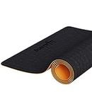 Lifelong Dual Color EVA Material Yoga Mat for Women & Men|6mm Anti-Slip Yoga Mat for Gym Workout Exercise Mat for Home Gym|Yoga Exercise (6 Months Manufacturer's Warranty, LLYM223, Black & Orange)