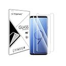 Top4pc [2 Pack Film Vitre en Verre Trempé pour Samsung Galaxy S9 Protection Ecran Ultra Résistant Transparent Dureté 9H Sans Bulles Lot de 2