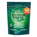 Super Greens Powder Blend - Vitamin Mineral Nutrient Rich - Immune System & Energy Boost - Vegan Vegetarian Superfoods Supplement Alkaline 100% Natural Gluten Free Detox- 250g 50 Servings, Evanmore
