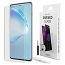 Bai and kaka 9H Flexible Tempered Glass Screen Protector With Finger Print Compatiblity for Samsung Galaxy S10 Plus (Liquid UV Tempered Glass)