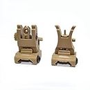 HWZ New Tactical Low Profile Flip up Sight Set Rear Front Sight Mount Transition Backup Sand