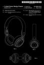 2014 - Beats Headphone - Audio Listening System - R. Brunner - Patent Art Poster