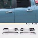 4P Car Door Handle Trim Cover For Ford Maverick 2022-2024 Accessories ABS Chrome