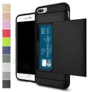 Shockproof Credit Card Holder Rugged Case Cover For iPhone 6 7 8 11 Pro XS Max