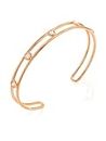 MINUTIAE Adjustable Stylish Cubic Zirconia Kada Bracelet for Women (Rose Gold)