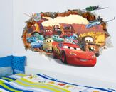Pegatinas de pared para automóviles Disney para bebés niños dormitorio guardería decoración artística mural calcomanía