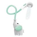 Yookidoo Baby Bath Shower Head - Elephant Water Pump with Trunk Spout Rinser - Control Water Flow from 2 Elephant Trunk Knobs for Maximum Fun in Tub or Sink for Newborn Babies