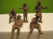 MARX ROY ROGERS PLAYSET 5 WESTERN TOWN COWBOYS COWGIRL 60MM PLASTIC TOY SOLDIER