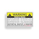 Funny Vehicle Safety Warning Rules Sticker Adhesive Vinyl for Car Truck Window Graphic Bumper