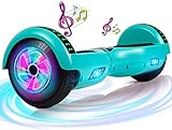 FLYING-ANT Self Balancing Hoverboard 6.5" UL2272 Certified with Speaker and LED Lights Green …