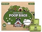 Pogi's Poop Bags - Bolsas para excremento de Perro - 30 Rollos no perfumados (450 Bolsas) - Grandes, Biodegradables, Herméticas