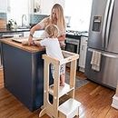 Little Partners® Explore n Store™ Learning Tower® Kids Adjustable Height Kitchen Step Stool for Toddlers or Any Little Helper Toddler Safety Tower for Kitchen Counter | Kitchen Learning Tower(Natural)