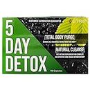 Strip 5 Day Detox Cleanse - Complete Body Cleanse | Remove Toxins & Unwanted Impurities - Natural, Healthy Cleansing Support for Liver, Urinary Tract, Kidney, Digestive System - 40 Capsules