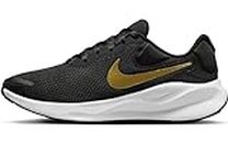 Nike Damen W Revolution 7 Laufschuh, Schwarz Gold Weiß Black Metallic Gold White Dk Smoke Grey, 39 EU