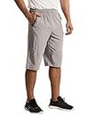 TBMPOY Men's Outdoor Hiking Camping Fishing Shorts Quick Dry Lightweight 3/4 Capri Pants(Light Gray 34)