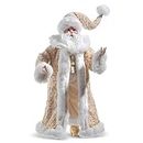 RAZ Imports Tweed Jacket Santa Figurine, 22.5-inch Height, Christmas Decor, Holiday Season, Table and Shelve Accent