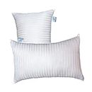 Homiboss Hotel Quality Bombay Dyeing Satin Bed Pillow (King Size, White, 20 x 36 inches/50 x 90 cm, Set of 2 Pcs)