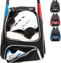 Baseball Bag Backpack Youth Adults Softball Bat Bag Shoe Compartment Fence Hook 