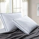 Peace Nest Set of 2 Gusseted Down Feather Bed Pillows King Size Pillow or Queen