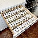 Clear Acrylic Spice Drawer Organizer, 4 Tier- 2 Set Expandable From 13" to 26" Seasoning Jars Drawers Insert, Kitchen Spice Rack Tray for Drawer/Countertop (Jars not included)
