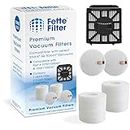 Fette Filter - 2 of Sets Base Pre-Motor Filter and 1 Hepa Compatible with Shark IQ Robot R101AE RV1001AE IQ R101 UR1005AE Vacuum Self-Empty Base, Compare to Part # 106KY1000AE