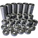 Tonmp 100 PCS 608-ZZ Ball Bearing - Double Metal Sealed Shielded Miniature Deep Groove Bearings for Furniture Wheel,Skateboards, Inline Skates, Scooters, Roller Blade Skates (8mm x 22mm x 7mm)