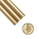UNIQOOO Glue Gun Sealing Wax Sticks for Wax Seal Stamp - Prosecco Metallic Light Gold, Great for Wedding Invitation, Card Envelope, Snail Mail, Wine Package, Christmas Gift Ideas, Pack of 8