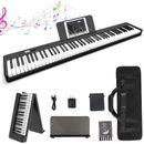 88 Key Electric Digital Piano Keyboard Weighted Key w/Pedal,Power Supply and Bag