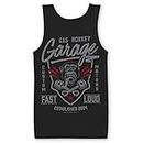 Fast N' Loud Officially Licensed Gas Monkey Garage Mens Tank Top Vest (Black), XX-Large