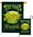 Life Gives Lemons Garden Flag Fruits Food Decorative Gift Yard House Banner