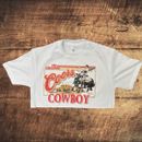 Coors Beer Cowboy Women's Short Sleeve Crop Top | Western Fashion Sizes S-XL