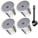 Reusable k Cups for keurig 2.0 1.0,Universal stainless steel Refillable k Cups Filter Use for Keurig all most of coffee Makers brewers(4pack)…