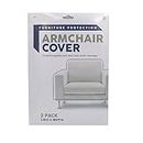 Sunrise Packaging Strong Armchair Covers (2 Covers) - Furniture Protection- Dust Protector - Waterproof Polythene Storage Bag Universal Fit for Armchairs