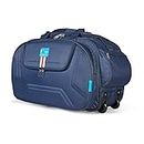 M MEDLER Derben Nylon 55 litres Waterproof Strolley Duffle Bag- 2 Wheels - Luggage Bag (Navy Blue)