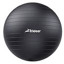 Trideer Exercise Ball Yoga Ball, 5 Sizes Pregnancy Ball for Maternity, Balance, Stability, Fitness, Anti-Burst Birthing Ball & Heavy Duty Office Ball Chair, Gym Ball with Quick Pump