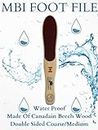 Master Beauty Instruments (MBI) Premium Water Proof Wooden Foot File, Foot Rasp for Wet and Dry Feet, Removes Callus For Foot, 2 sided Medium/Course Grit, Premium Grade Making The Handle Ultra Smooth
