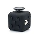 Fidget Cube Stress Anxiety Pressure Relieving Toy Great for Adults and Children[Gift Idea][Relaxing Toy][Stress Reliever][Soft Material] (Black&Black)