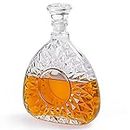 Sanbege Liquor Bottle Decanter, Glass Decanter with Airtight Stopper, Alcohol Decanter for Whiskey, Brandy, Scotch, Bourbon, 25oz/750ml