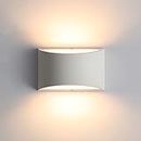 Pheashine Indoor Wall Light, 7W Warm White LED Modern Plaster Wall Lights, Decorative Up and Down Wall Lamp Sconce for Living Room, Bedroom, Corridor, Stairs, Pathway (G9 LED Bulb Include)