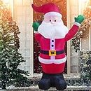 Twinkle Star 6.4 Feet Christmas Inflatables Lighted Santa Claus Blow Up Indoor Outdoor Xmas Decor Lawn Yard Garden Decoration
