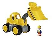 BIG-Power-Worker Radlader + Figur - Spielzeug Auto ideal für Unterwegs, Reifen aus Softmaterial, beweglicher Ladearm, inklusive Figur, für Kinder ab 2 Jahren